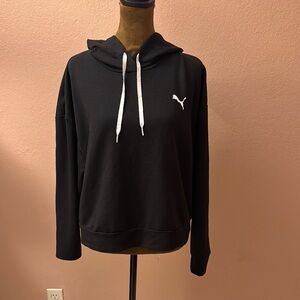 Puma Black Pullover Hoodie with Signature Logo